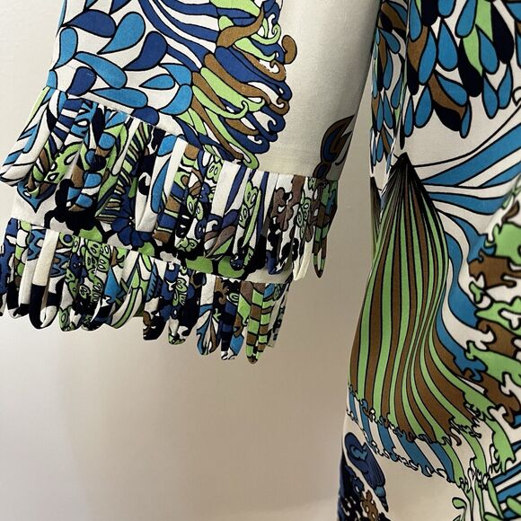 TIBI NEW YORK printed‎ silk blouse under the sea print in white size 6? - Picture 3 of 8